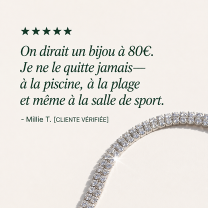 chevillère double rangée en strass
