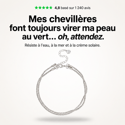 chevillère double rangée en strass