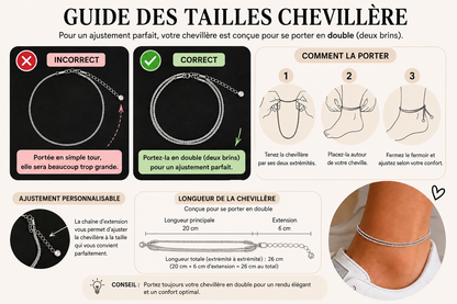 chevillère double rangée en strass