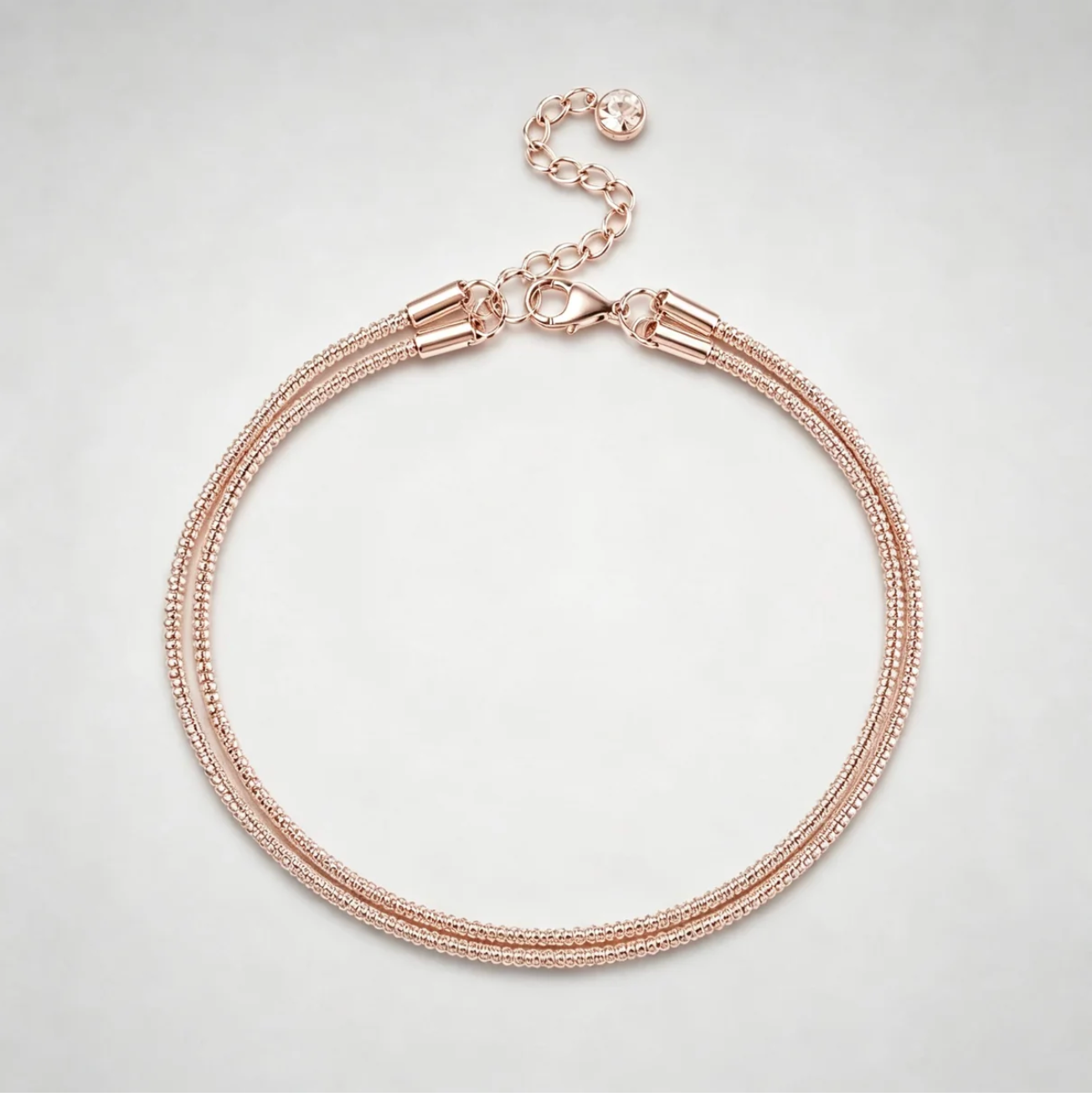 chevillère double rangée en strass