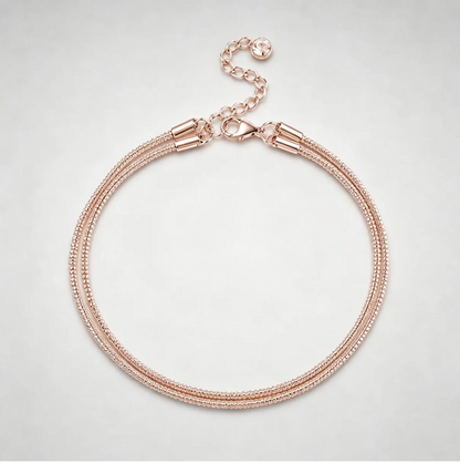 chevillère double rangée en strass