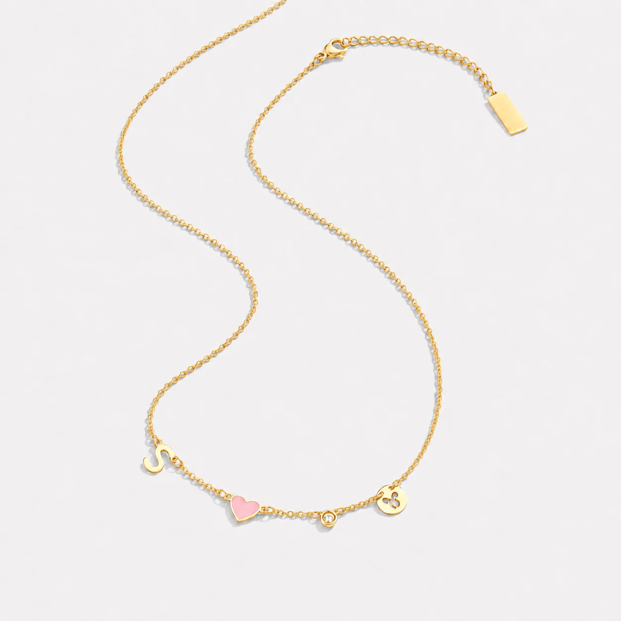 Collana con la tua iniziale, pietra di nascita e segno zodiacale
