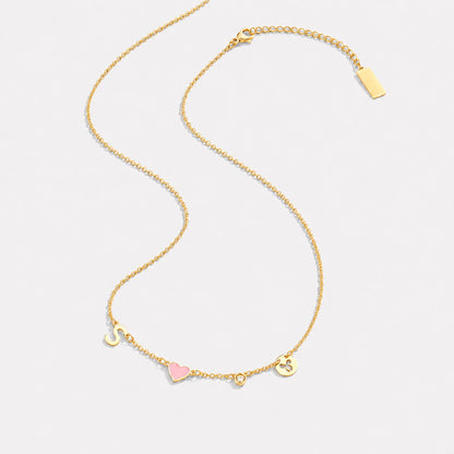 Collana con la tua iniziale, pietra di nascita e segno zodiacale