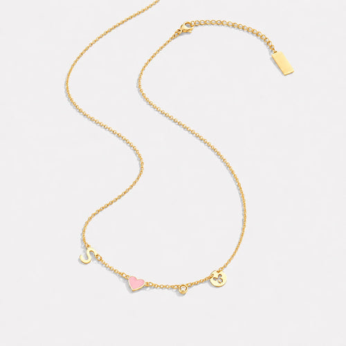 Collana con la tua iniziale, pietra di nascita e segno zodiacale